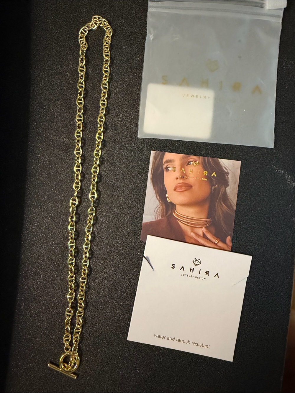 Gold Link Toggle Necklace